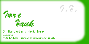 imre hauk business card